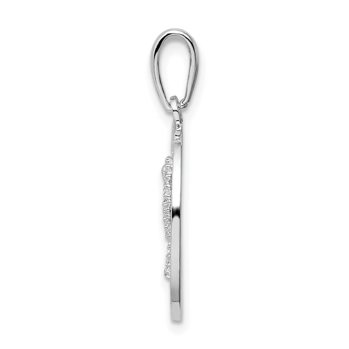 Sterling Silver Bonaire Circle Seahorse Pendant
