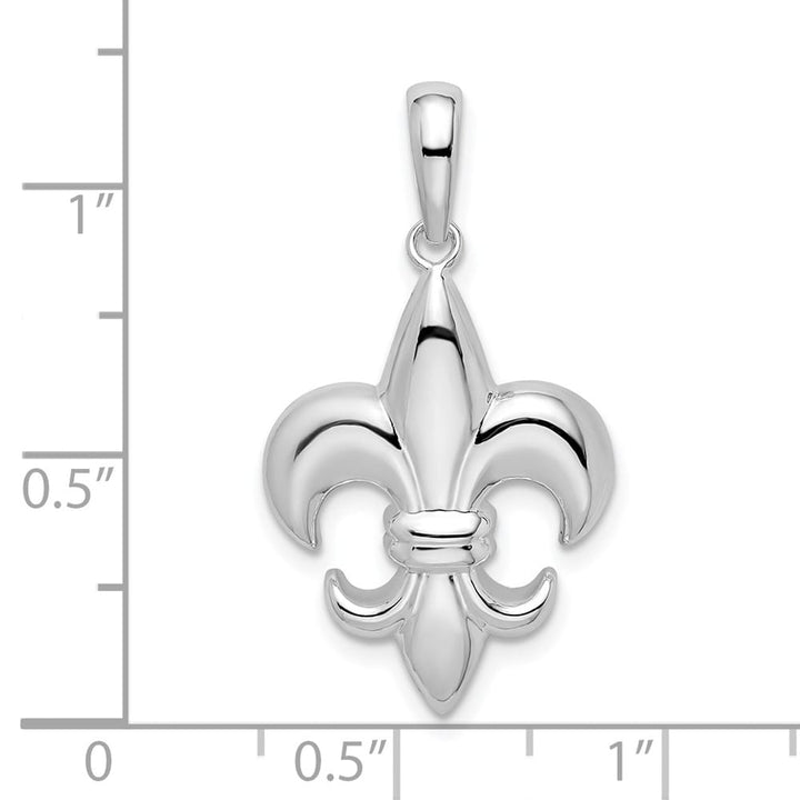 Lovely Rita's Pendants & Charms Sterling Silver Polished Medium Fleur de Lis Pendant