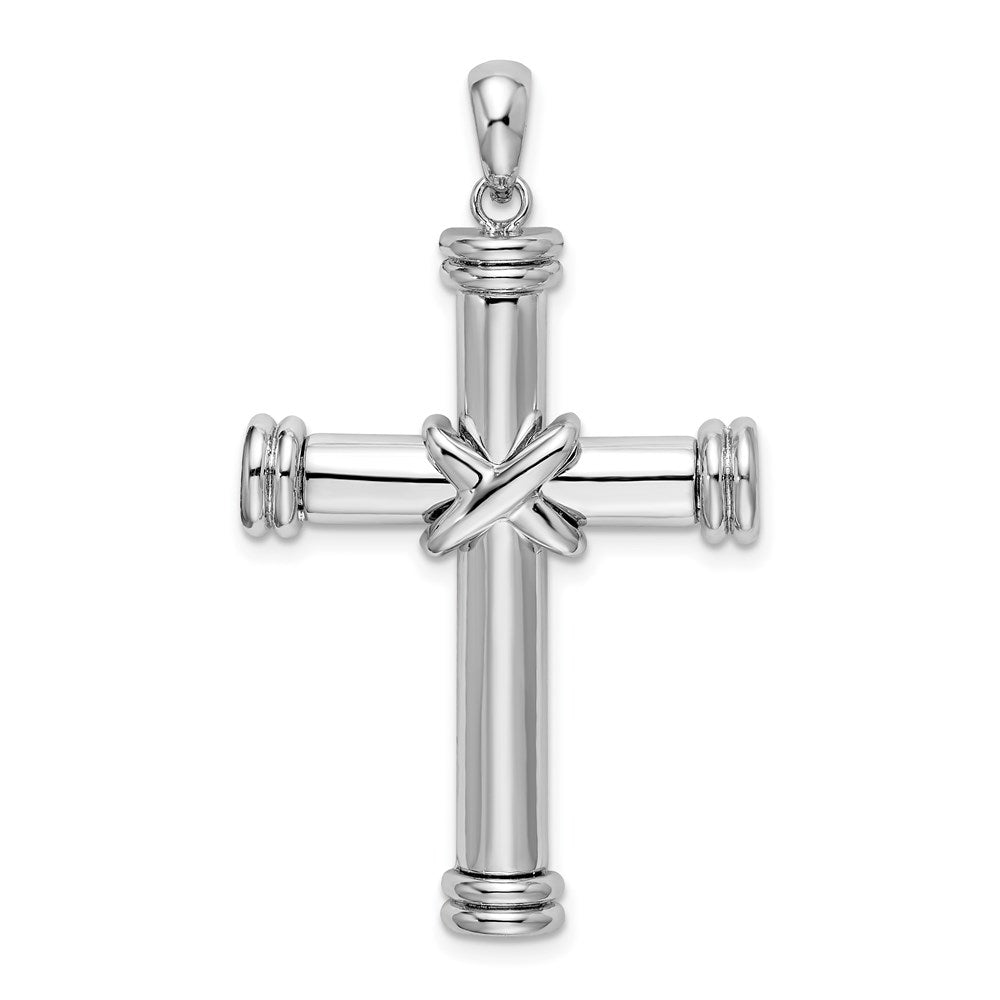 Sterling Silver de-Ani Polished X-Center Latin Cross Pendant