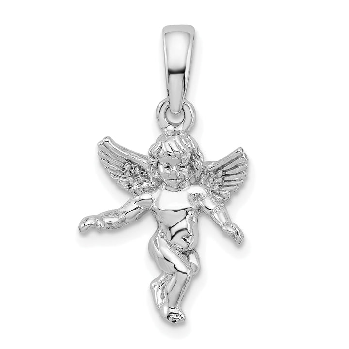Sterling Silver Polished 3D Guardian Angel Pendant