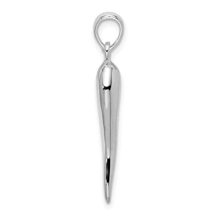 Lovely Rita's Pendants & Charms Sterling Silver Polished 3-D Italian Horn Pendant
