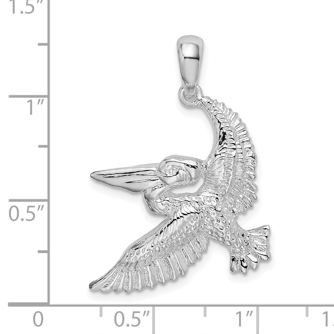 Sterling Silver Flying Pelican Pendant