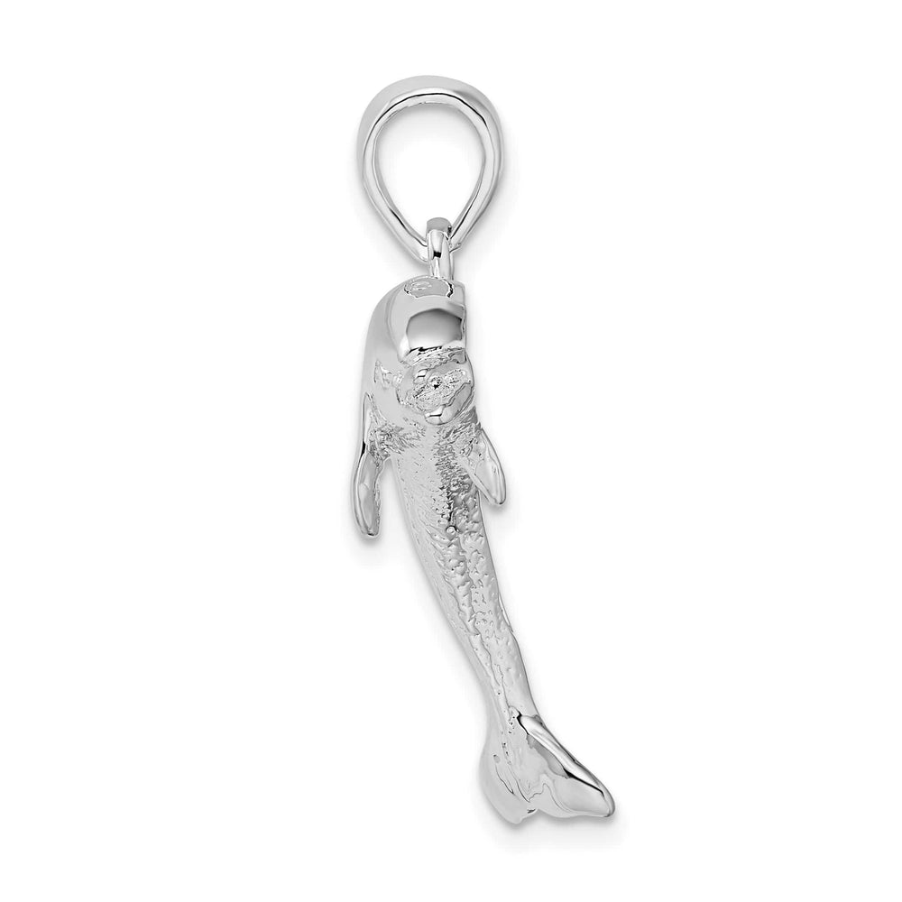 Sterling Silver Jumping Dolphin Pendant