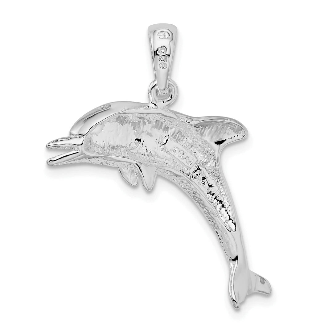Sterling Silver Jumping Dolphin Pendant