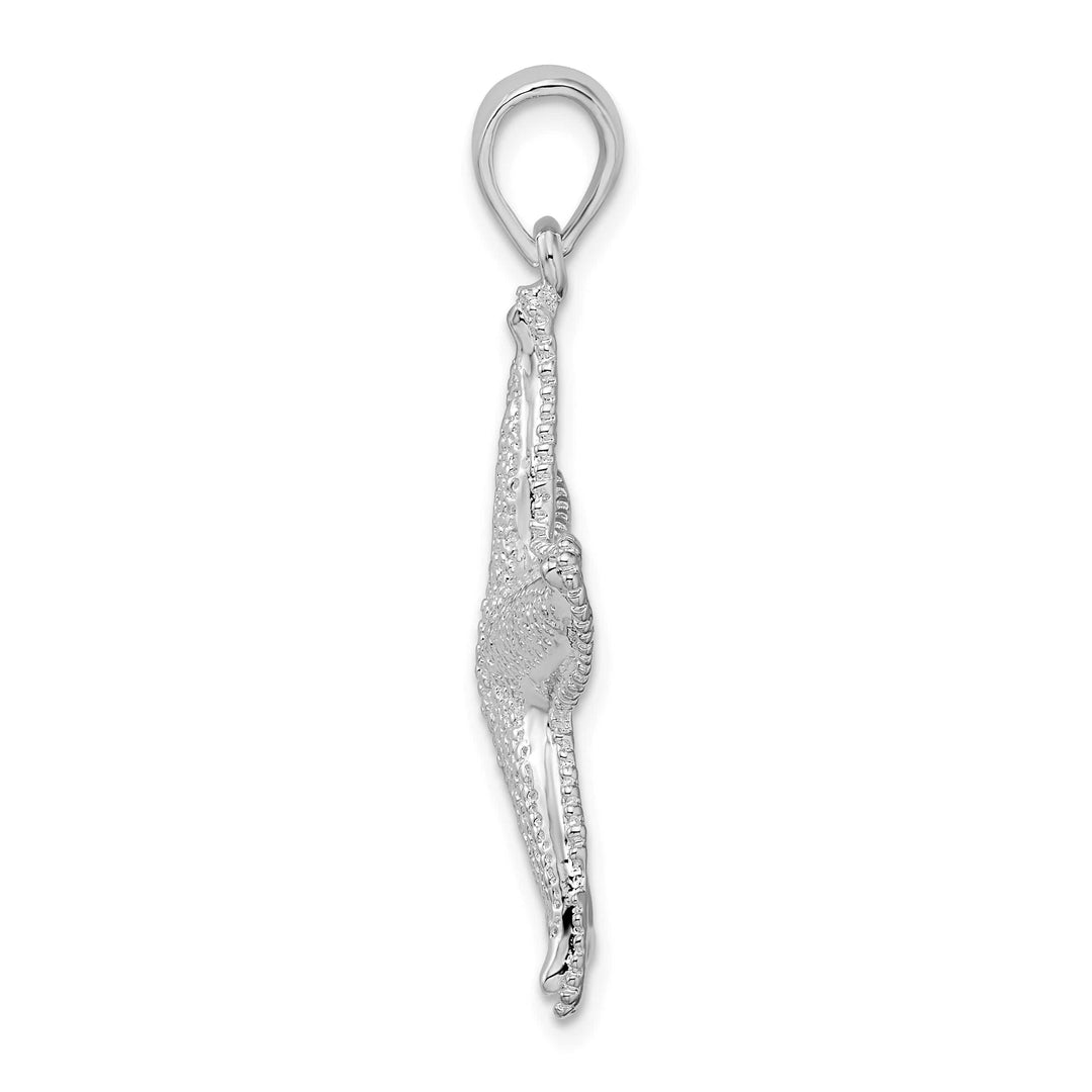 Sterling Silver Textured Starfish Pendant