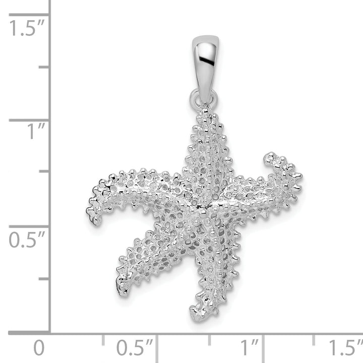 Sterling Silver Pierced Starfish Pendant