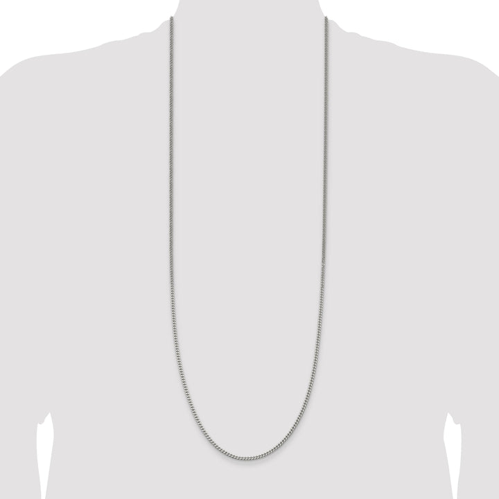 Sterling Silver 3mm Curb Chain 36 Inch