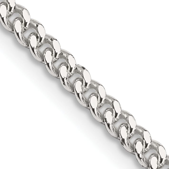 Sterling Silver 3mm Curb Chain 36 Inch