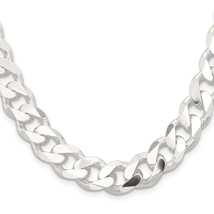 Sterling Silver 13mm Curb Chain 26 Inch