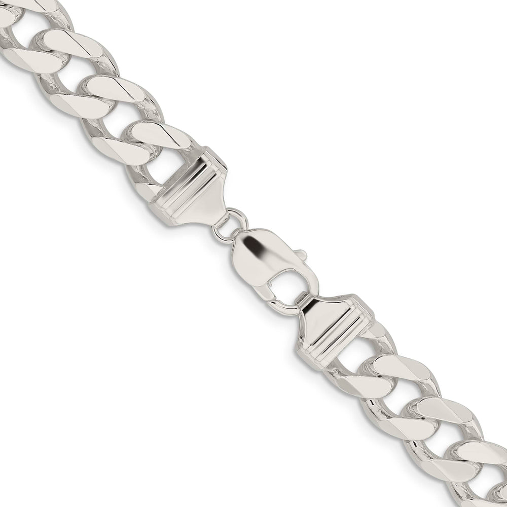Sterling Silver 13mm Curb Chain 26 Inch