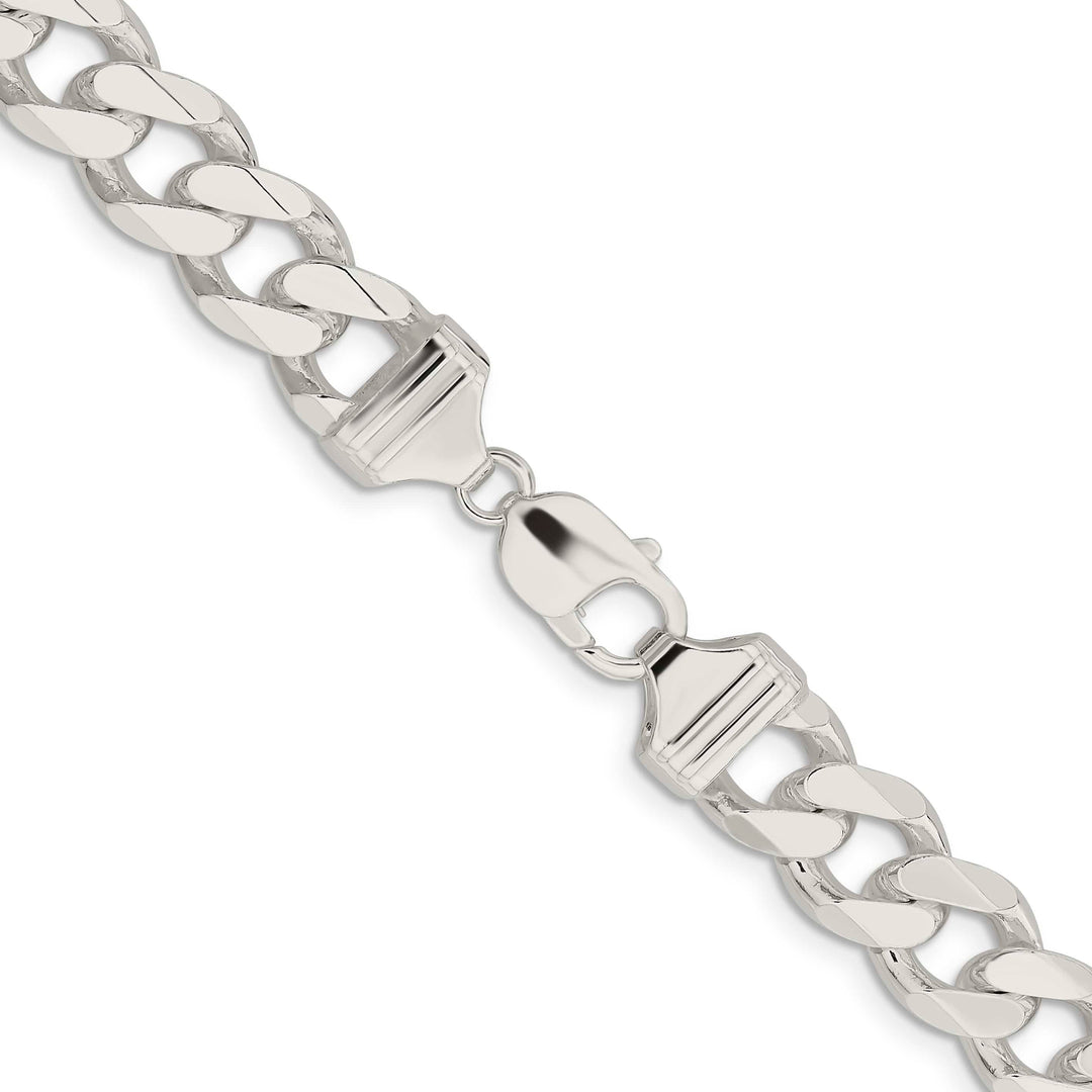 Sterling Silver 13mm Curb Chain 26 Inch