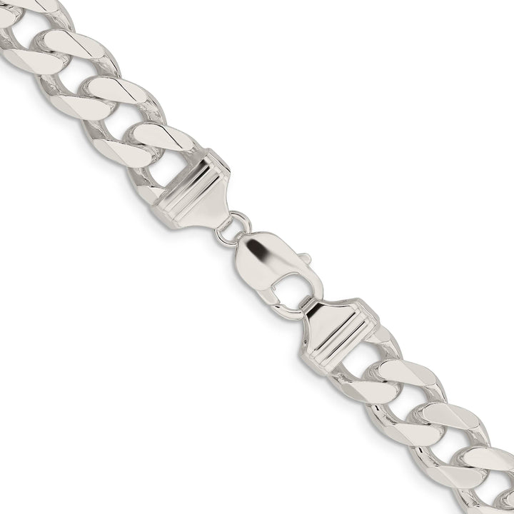 Sterling Silver 13mm Curb Chain 26 Inch