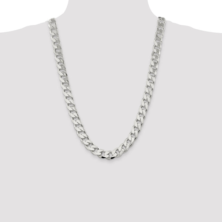 Sterling Silver 13mm Curb Chain 26 Inch