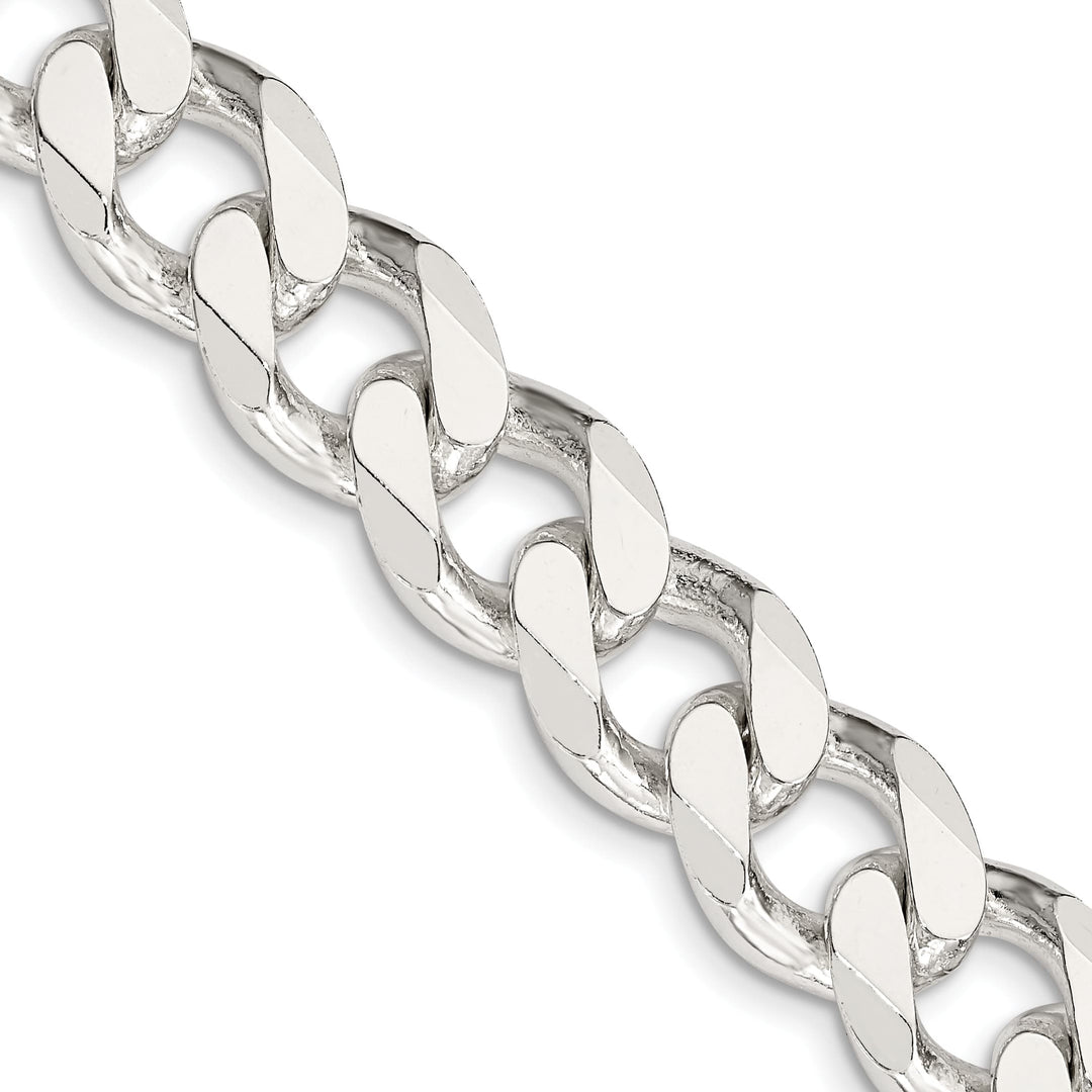 Sterling Silver 13mm Curb Chain 26 Inch