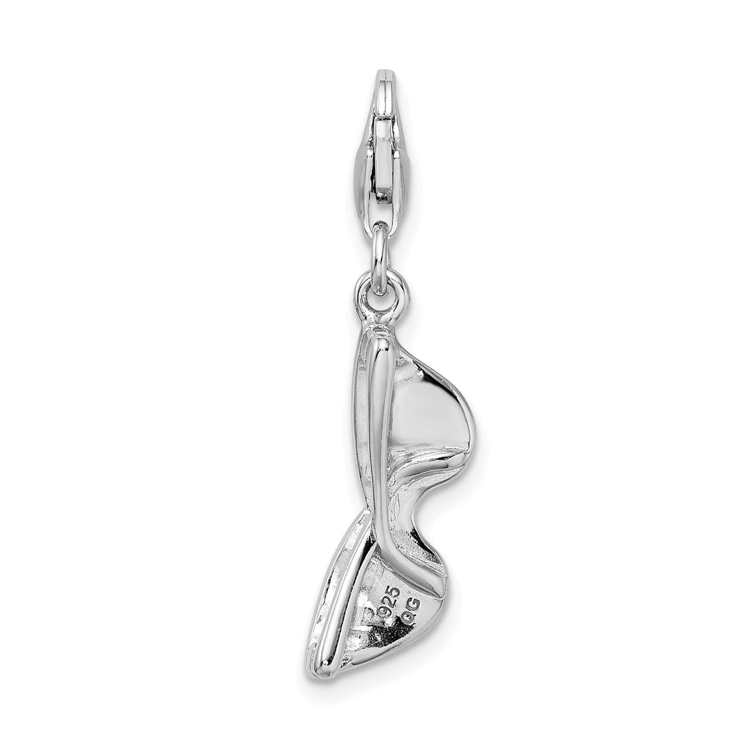 Sterling Silver Polished3-D Enameled Sunglass Charm