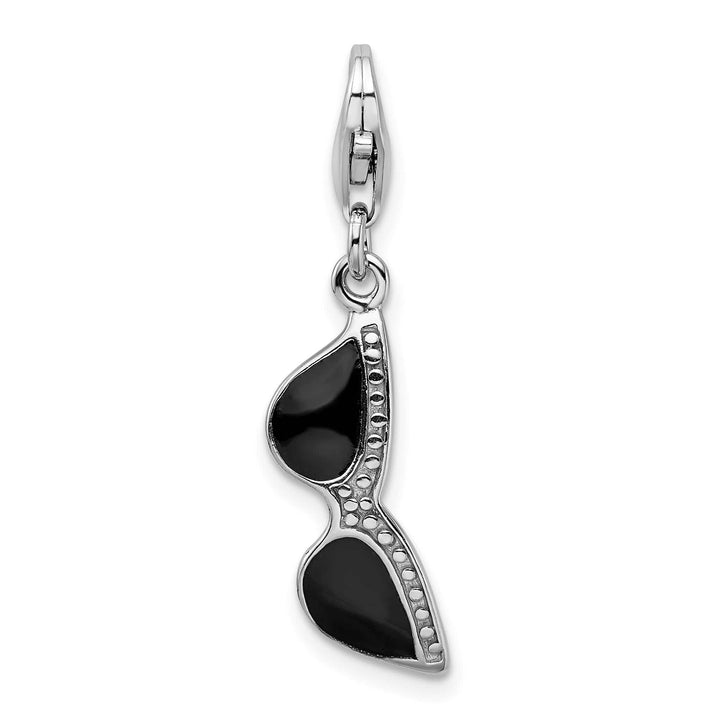 Sterling Silver Polished3-D Enameled Sunglass Charm