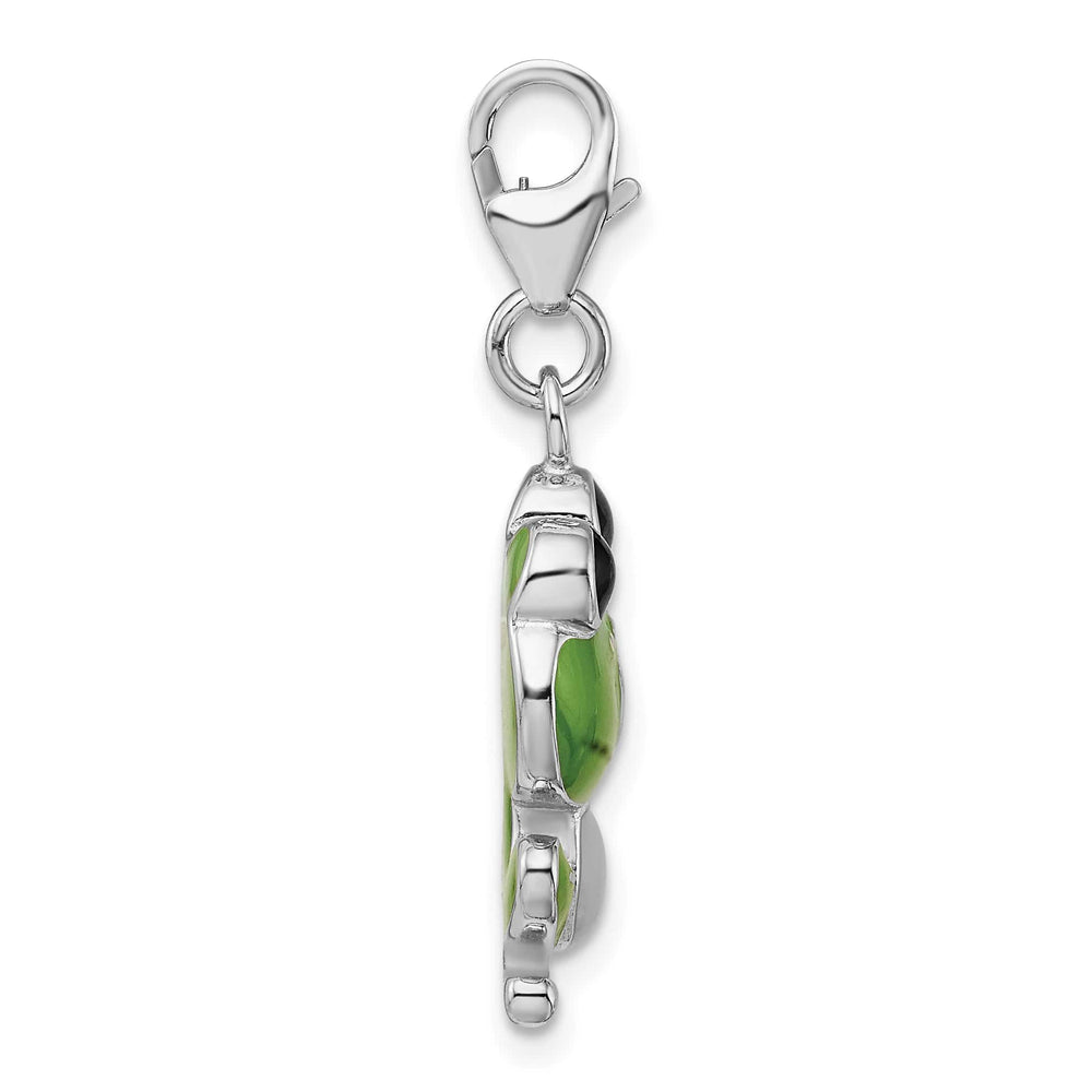 Sterling Silver Enameled Frog Charm
