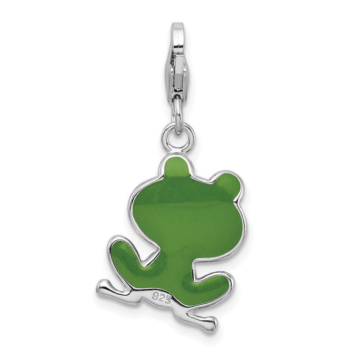 Sterling Silver Enameled Frog Charm