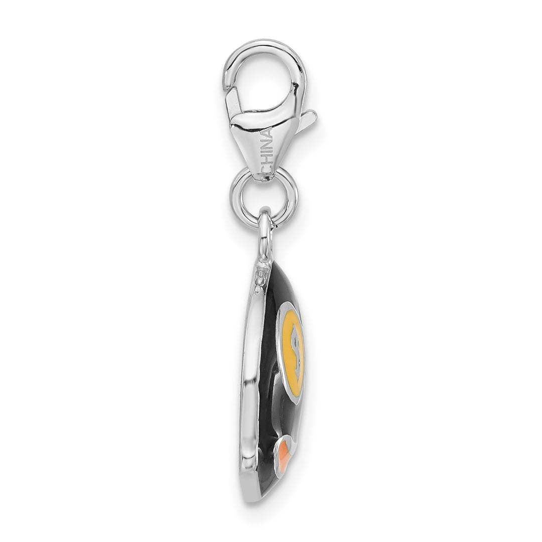 Sterling Silver Enameled 3-D Money Face Charm