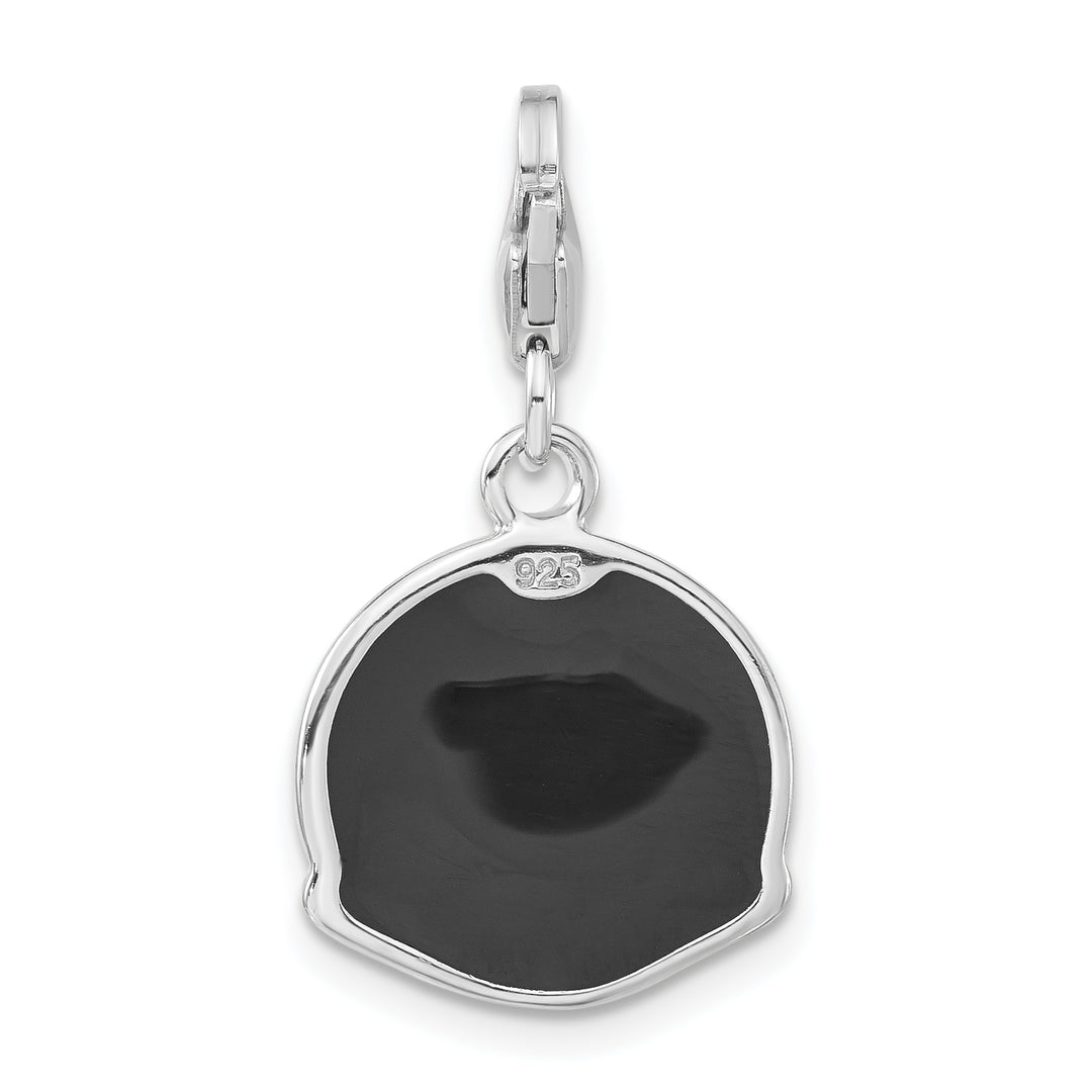 Sterling Silver Enameled 3-D Money Face Charm
