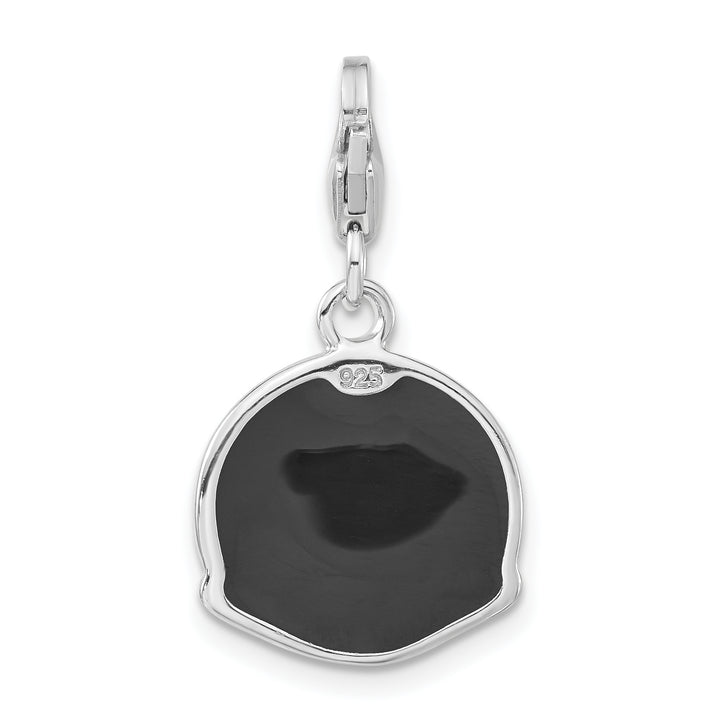 Sterling Silver Enameled 3-D Money Face Charm