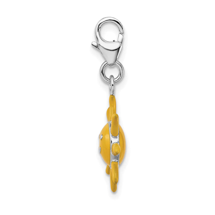 Sterling Silver 3-D Enameled Sunshine Charm