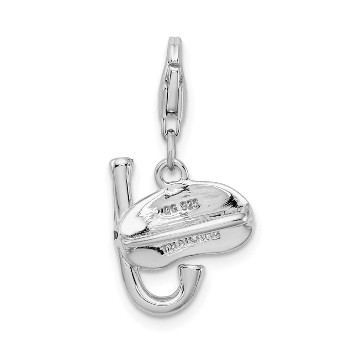 Sterling Silver 3-D Enameled Snorkel Charm