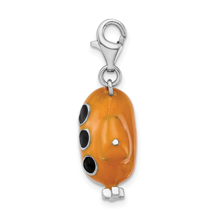 Sterling Silver 3-D Enameled Submarine Charm