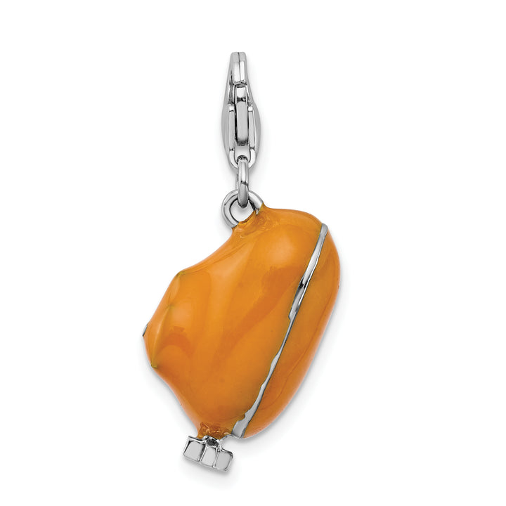 Sterling Silver 3-D Enameled Submarine Charm