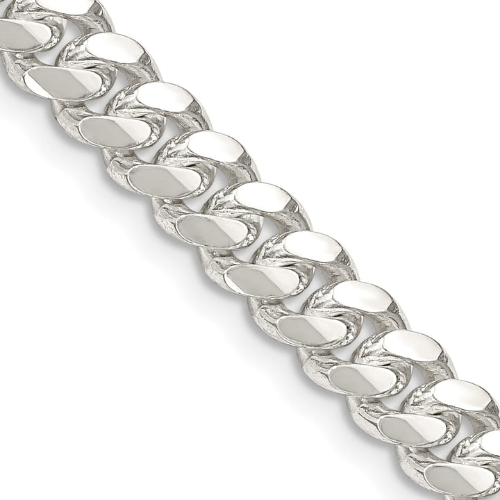 Sterling Silver 6.4mm Polished Domed Curb Chain 26 Inch