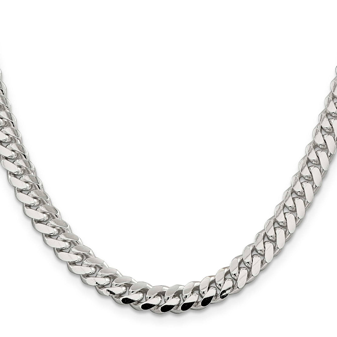 Sterling Silver 7.0mm Polished Domed Curb Chain 26 Inch