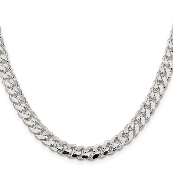 Sterling Silver 7.8mm Polished Domed Curb Chain 26 Inch