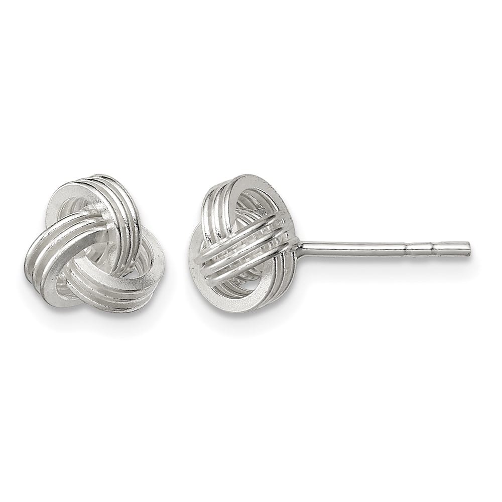 Sterling Silver Polished Fancy Love Knot Post Earrings