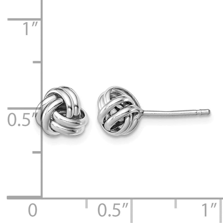 Sterling Silver Double Knot Post Earrings
