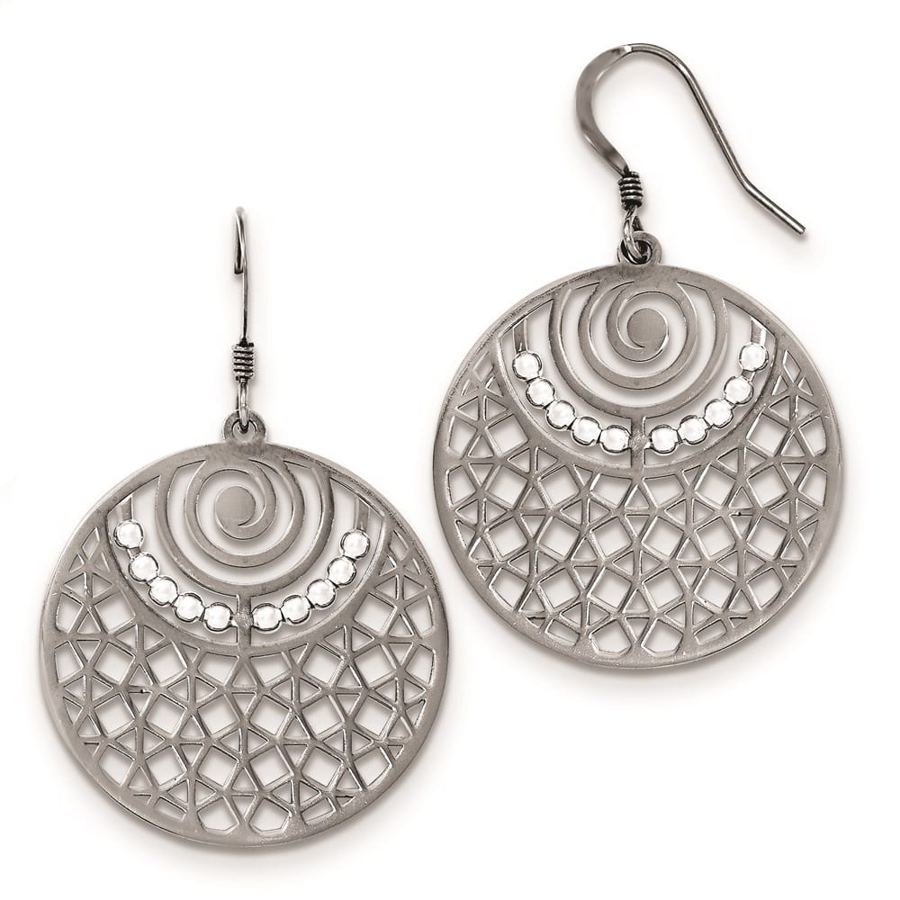 Lovely Rita's Earrings Sterling Silver Ruthenium Shepherd Hook Earrings