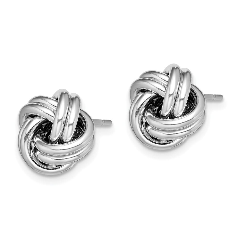 Sterling Silver 12mm Polished Love Knot Post Earrings