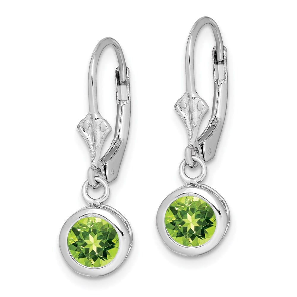 Sterling Silver 6mm Round Leverback Earrings, view 18 of 20