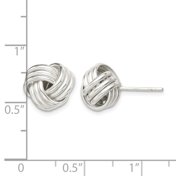 Sterling Silver Twisted Knot Post Earrings