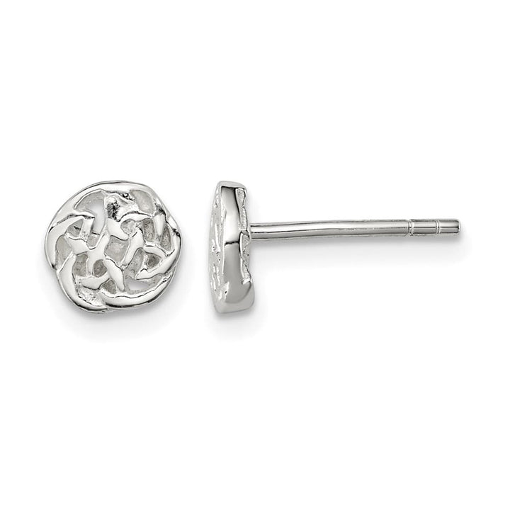 Sterling Silver Polished Celtic Knot Post Earrings