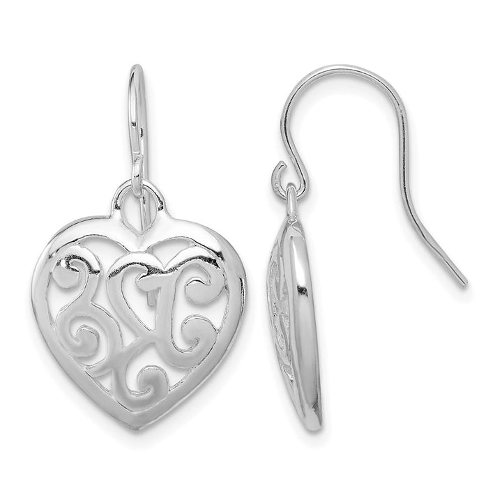 Sterling Silver Filigree Shepherd Hook Earrings