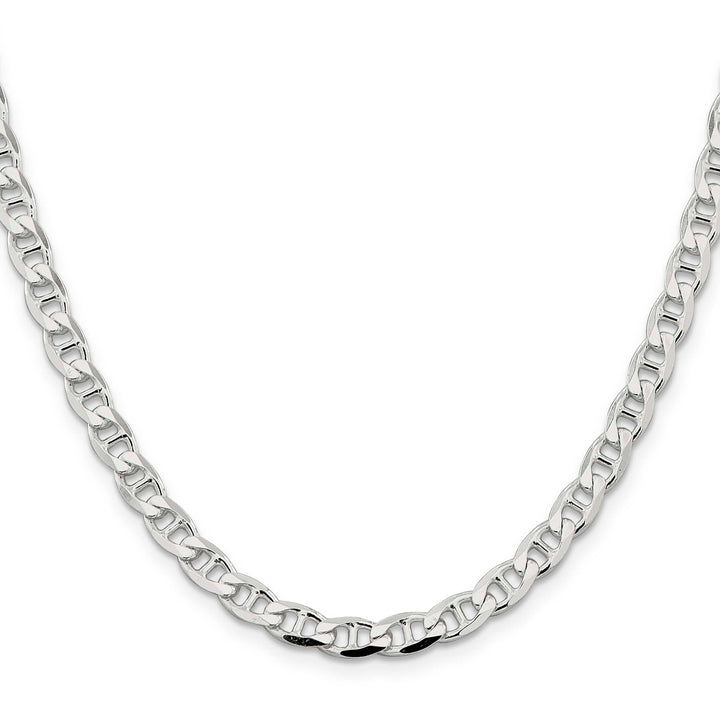 Sterling Silver 5.7mm D.C. Flat Anchor Curb Chain 26 Inch