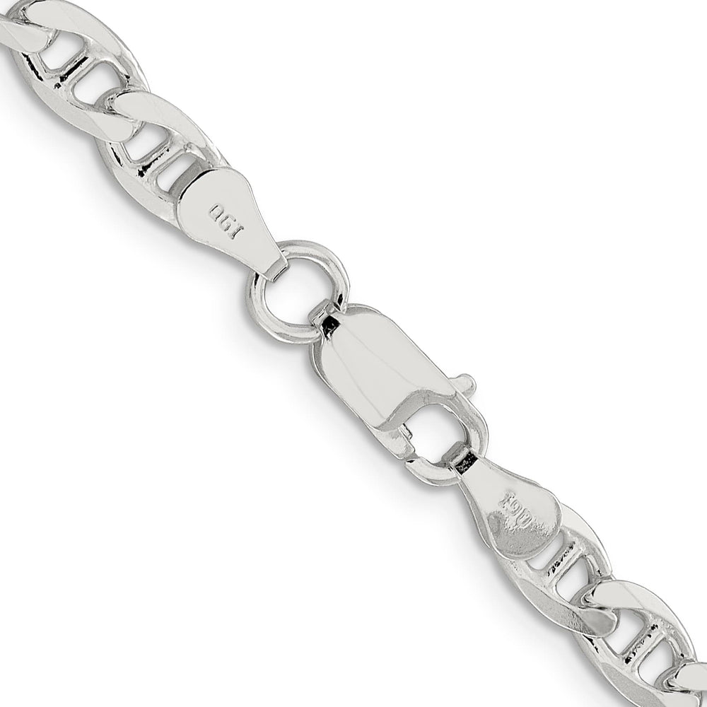 Sterling Silver 5.7mm D.C. Flat Anchor Curb Chain 26 Inch