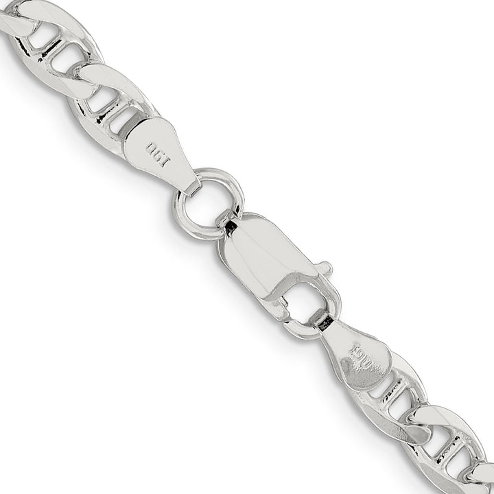 Sterling Silver 5.7mm D.C. Flat Anchor Curb Chain 26 Inch