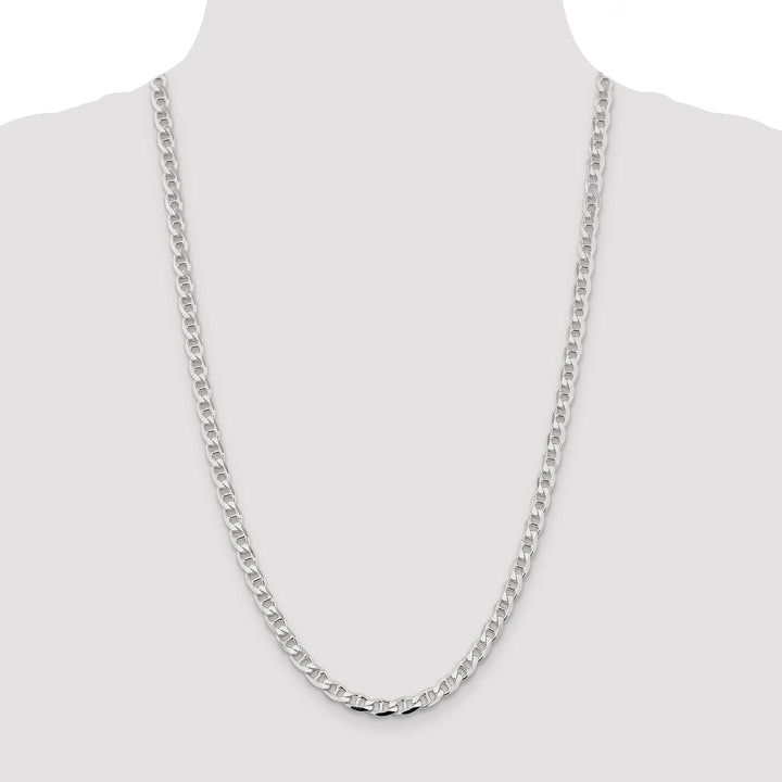 Sterling Silver 5.7mm D.C. Flat Anchor Curb Chain 26 Inch