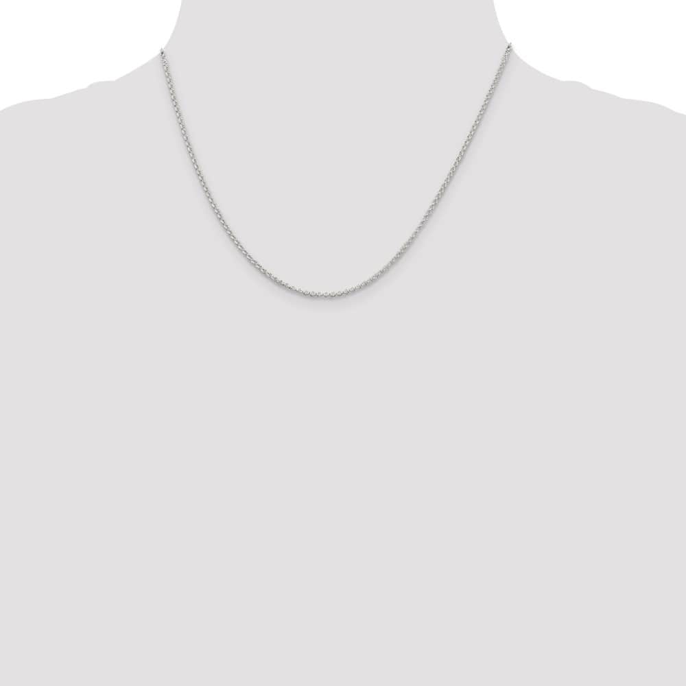 Lovely Rita's Chains Sterling Silver 1.5mm Rolo Chain with 2 Inch Extension
