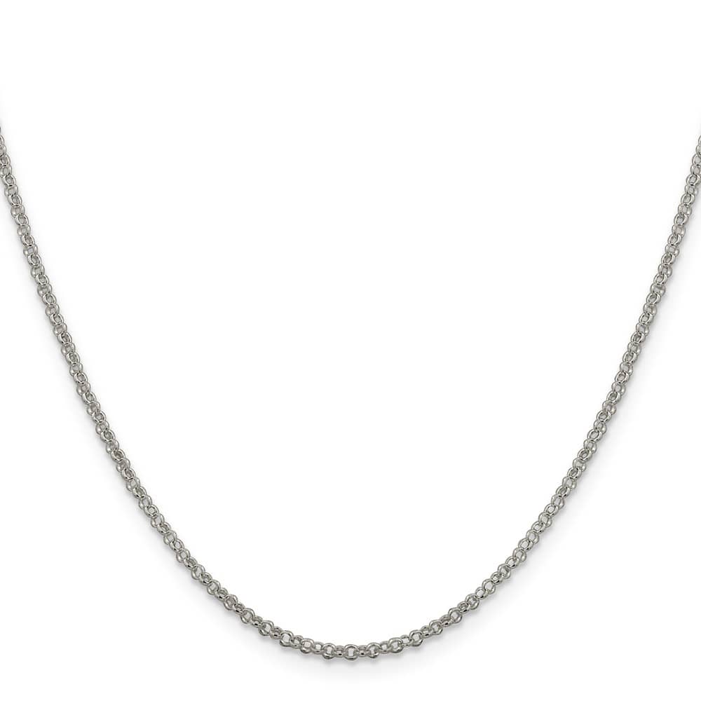 Lovely Rita's Chains Sterling Silver 2mm Rolo Chain with Spring Ring Clasp