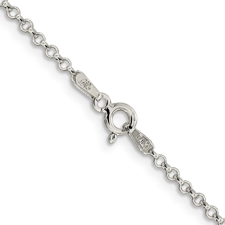 Lovely Rita's Chains Sterling Silver 2mm Rolo Chain with Spring Ring Clasp
