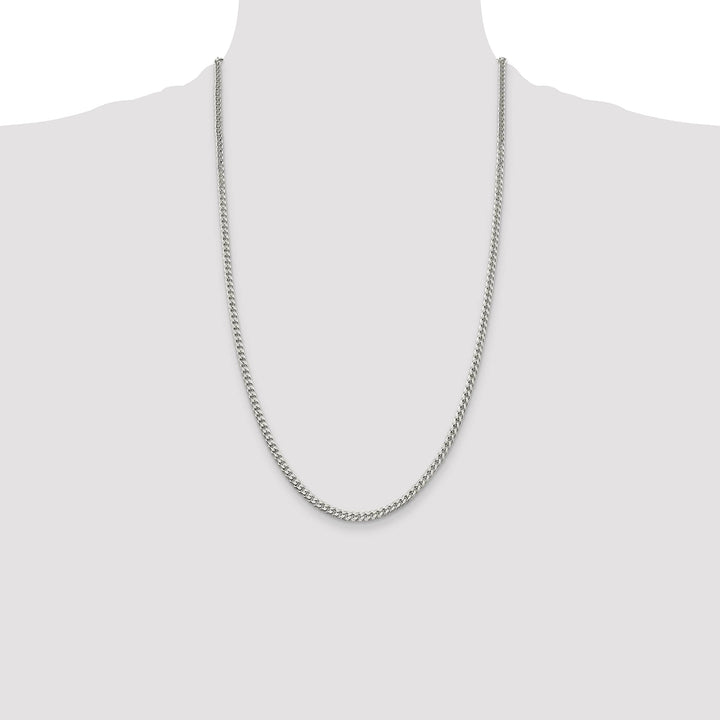 Sterling Silver Polished 3.15mm Curb Chain 26 Inch