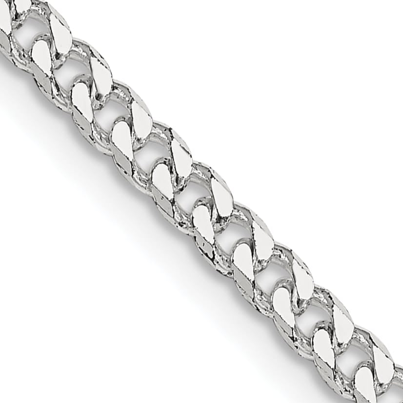 Sterling Silver Polished 3.15mm Curb Chain 26 Inch