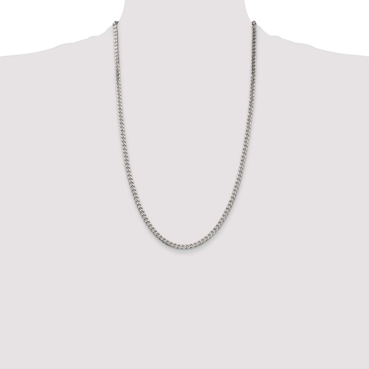 Sterling Silver Polished 3.5mm Curb Chain 26 Inch